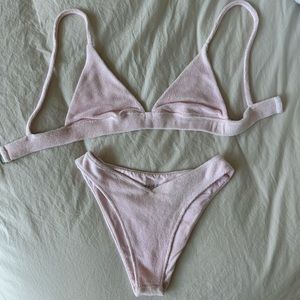 FRANKIES Pink Terry Cloth Bikini